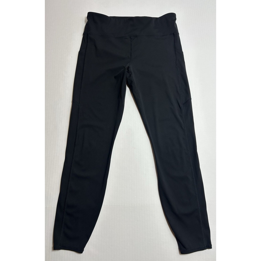 Vuori Stride Black High Rise Pocket Leggings VW429 Women's Large Yoga Athletic
